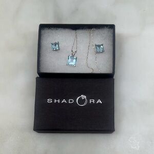 NWT Shadora sterling silver necklace + earrings set